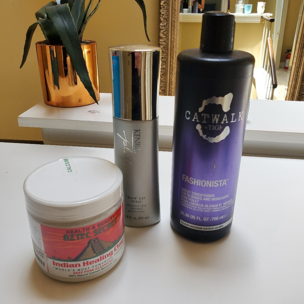 Hair products and face mask